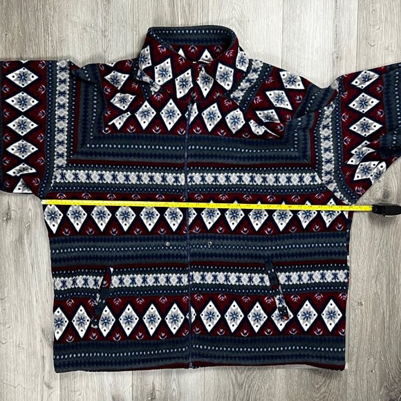 Vintage Multicolour XXL Fleece Jacket - Picture 4 of 6